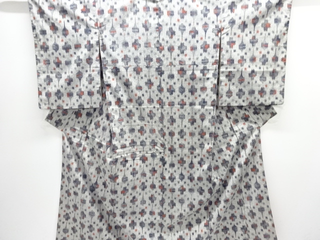 JAPANESE KIMONO / SILK / TAISHO ROMAN STYLE / WOVEN ABSTRACT FLOWERS